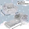 NEW Kids Sofa Fold Out Sofa Chair 2 in 1 Kids Flip Fold Out Childrens Couch Bed Toddler Recliner Chair Kid Toddlers 1-4 Extra Wide Covertible Sofa to Longer Sleeper Chair With Cloud Pillow & Matching Mini Blanket - 2
