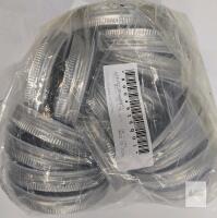 20-Pack Silver Metal Mason Jar Lids with Straw Holes for Regular Mouth Jars