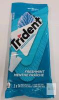 Trident Freshmint Sugar-Free Gum, 3 Packs x 14 opc