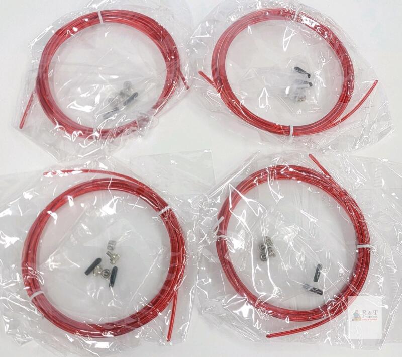 4-Pack 10ft Red Speed Jump Rope Replacement Cables with Adjustable Hardware, Steel Wire Core