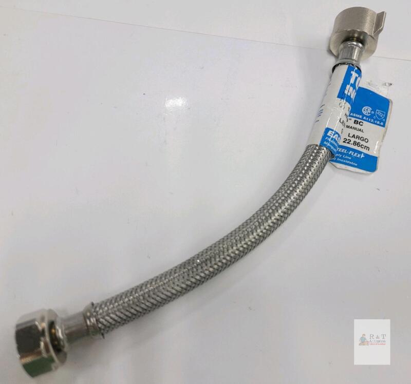 Eastman Steel-Flex 9" Stainless Toilet Supply Line 1/2" FIP x 7/8" BC