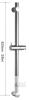 New - OFFO Shower Head Slide Bar , 33" . Segmental . Installation Distance 20-32 in with 360&deg;Adjustable Handheld Shower Head Holder for Bathroom, Screw Wall Mounted, Chrome . - 3