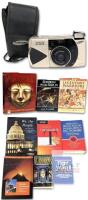 Assorted Books Hardcover & Paperback, Mostly Non-Fiction & Samsung Maxima Zoom EVOCA 38-115mm Auto Macro AF Panorama Film Camera With Case (Tested For Power)
