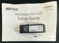Buffalo MiniStation 1TB External USB 3.2 Gen 2 SSD Drive, Model SSD-PUT1.0U3B-US, 600MB/s
