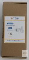 TGN 304 Stainless Steel Socket Head Cap Screws, M5-0.8x8mm, 100 Pieces, Hex Drive