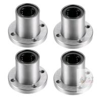 HiPicco LM10LUU Linear Ball Bearing with Flange, 4 Pack
