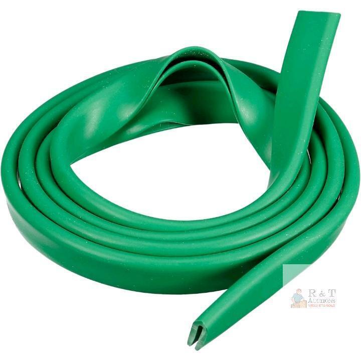 Green EPDM Rubber U Channel Edge Trim, 13.1 ft Length, Self-Adhesive Backing