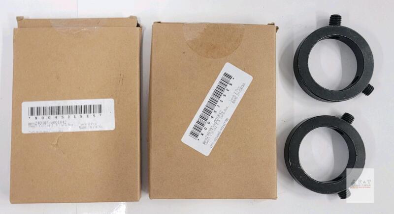 1.8" Bore Shaft Collars, Carbon Steel, Black Coated, Set Screw Style, Pack of 2