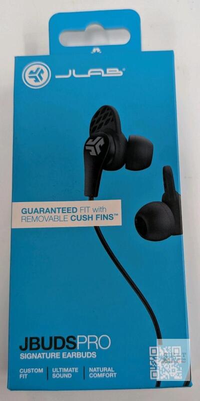 JLab JBuds Pro Wired In-Ear Earbuds with Mic, 10mm Titanium Drivers, 3.5mm Right-Angled Plug