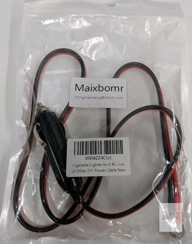 Maixbomr 12V Cigarette Lighter to O-Ring Terminal Power Cable, 3.3 ft, 10A, X0042Z4CUJ