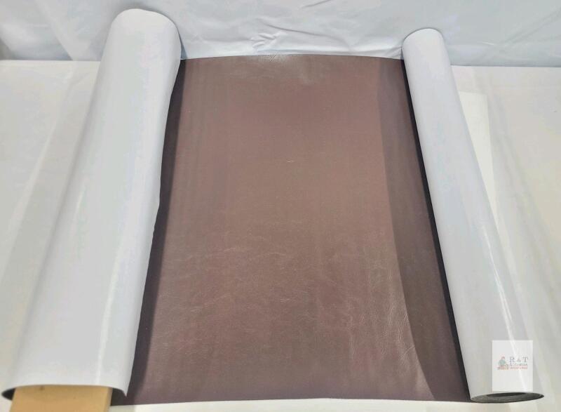 DKStarry Brown PU Leather Fabric S Weave, 17 x 79 in Roll, China, X004CV1CIN