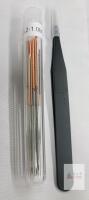 20-Piece 3D Printer Nozzle Cleaning Needles (0.2-1.0mm) with Tweezers, ID: X003ZAVO49