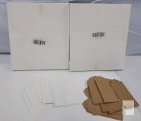 Blank Kraft & White Paper Gift Tags, 2.25" x 4", Pre-punched, Lot, Boxes,
