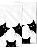 New Black Cat Hand Towels Set of 2,Cats Fingertip Towel Polyester Cotton Soft Bath Hand Towels for Bathroom Kitchen Hotel Spa Hand Towels 14"X28"