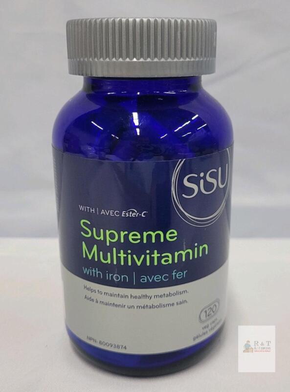 SISU Supreme Multivitamin with Iron, 120 Veg Capsules, Exp 12/2027, Lot 5G333861T, NPN 80093874