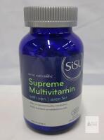 SISU Supreme Multivitamin with Iron, 120 Veg Capsules, Exp 12/2027, Lot 5G333861T, NPN 80093874