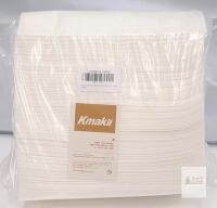 Kmakii Disposable Paper Placemats, 12 x 17 inches, 100-Pack, White, 2-Ply, Linen-Feel