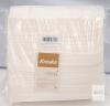 Kmakii Disposable Paper Placemats, 12 x 17 inches, 100-Pack, White, 2-Ply, Linen-Feel