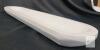 Long Hand-Carved White Decorative Dough Bowl, 27.5" (70 cm) Wood Centerpiece, Faceted Design - 2