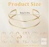 TIESOME 6-Piece Adjustable Gold-Tone Arm Cuff Bracelet Set, Minimalist Design - 2
