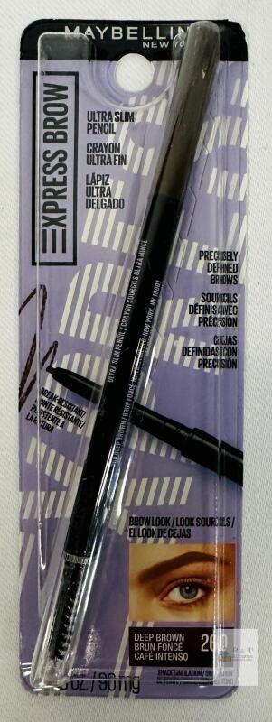 Maybelline Express Brow Ultra Slim Pencil, Deep Brown 260, 1.5mm Tip, 0.003 oz, New