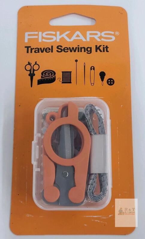 Fiskars 27-Piece Travel Sewing Kit with TSA-Compliant Folding Scissors