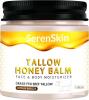 [exp 2027] New SerenSkin Beef Tallow Face Cream &ndash; Tallow and Honey Balm for Face &ndash; Whipped Beef Tallow Moisturizer with Honey & Citrus &ndash; Deep Hydration & Skin Repair for Dry, Sensitive Skin &ndash; Natural Beef Tallow Skincare for Radiant Glow, 4 fl oz