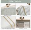 New Women Peeptoe Satin Evening Bag Clutch Purse Handbags Crossbody Hardcase for Party Prom Wedding - 4