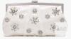 New Women Peeptoe Satin Evening Bag Clutch Purse Handbags Crossbody Hardcase for Party Prom Wedding