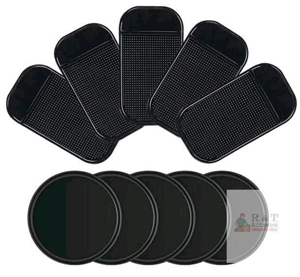 New 10pack Removable Silicone Sticky Anti-Slip Gel Pads Magic Gel Mat Stick to Car Dashboard Glass Mirrors Metal Tile Wall Kitchen Cell Phone Stand Recipe Holder Non-Slip Rug Pet Bowl Mat Pad