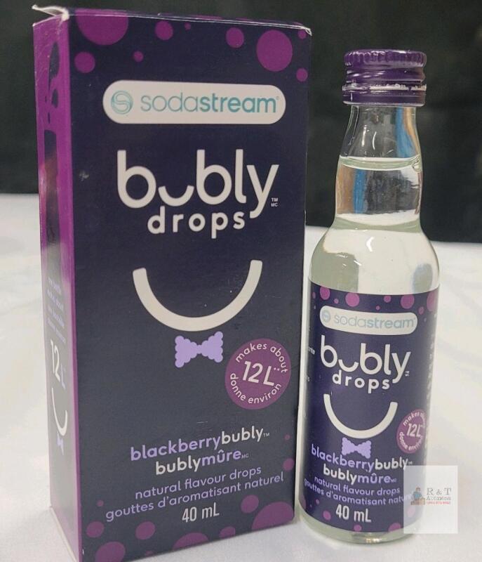[BB 2026 JN 01] SodaStream Bubly Drops Blackberry Bubly , 40ml Bottle . Makes 12L
