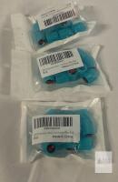 12x Fluorescent Skull Bicycle Valve Stem Caps Blue/Red, Plastic, Fits Schrader, Model X003QDX2I1