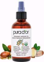 NEW pura d'or Organic Argan Oil, 4 fl. oz. (118 mL), Cold Pressed, USDA Organic, Unisex, Morocco