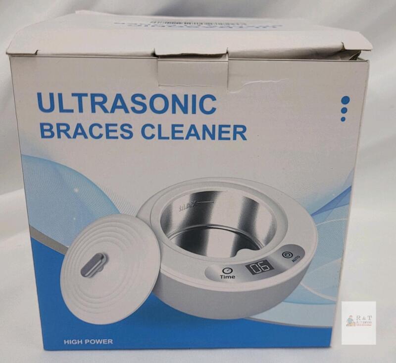 PixTok X88 Ultrasonic Braces Cleaner, Digital Timer, 24W, Stainless Tank, 12V, White, Barcode X004Y84TP7