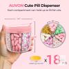 New Cute Pink Pill Organizer with 7 Large Compartments, Portable Pill Box 7 Day with Wide Opening for Easy Use, Travel Pill Container for Medications, Vitamins, Fish Oils, Supplements - 2