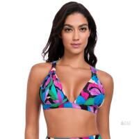 New Size SM Women's Relleciga Colorful Leaves Bikini Swim Top RU3387-448