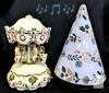 Holiday Musical Carousel & Spinning Christmas Tree Figurine Set, 11.5" Tall