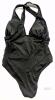 New Size SM Women's One-Piece Crisscross Straps Ribbed Bathing Suit - 2