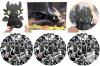 180 New Toothless How To Train Your Dragon-Style Stickers, 3 Packs of 60