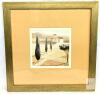 Framed German Karsten Kirchner Print 16.5" &times; 16.5" & New 9x9 Shadow Box - 2