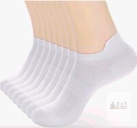 8 New Pairs White Size Lg W(11-13) & M9.5-12.5 Unisex Corlap No-Show Ankle Socks (white)