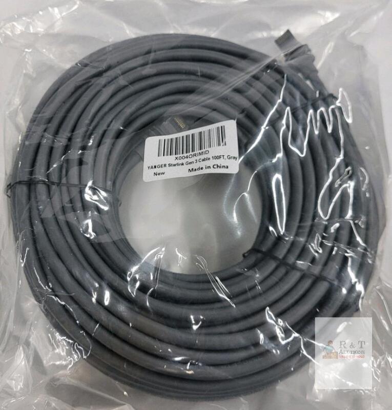 YANGER Starlink Gen 3 Cable 100ft Gray, Shielded Outdoor Rated, RJ45 Compatible, X004ORIMID