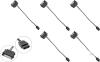 5 New 15-Pin Male SATA Power to 6-Pin Female SATA Slimline Power Adapter Cables for DVD, BLURAY, CD, HDD, SSD Drive