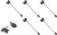 5 New 15-Pin Male SATA Power to 6-Pin Female SATA Slimline Power Adapter Cables for DVD, BLURAY, CD, HDD, SSD Drive