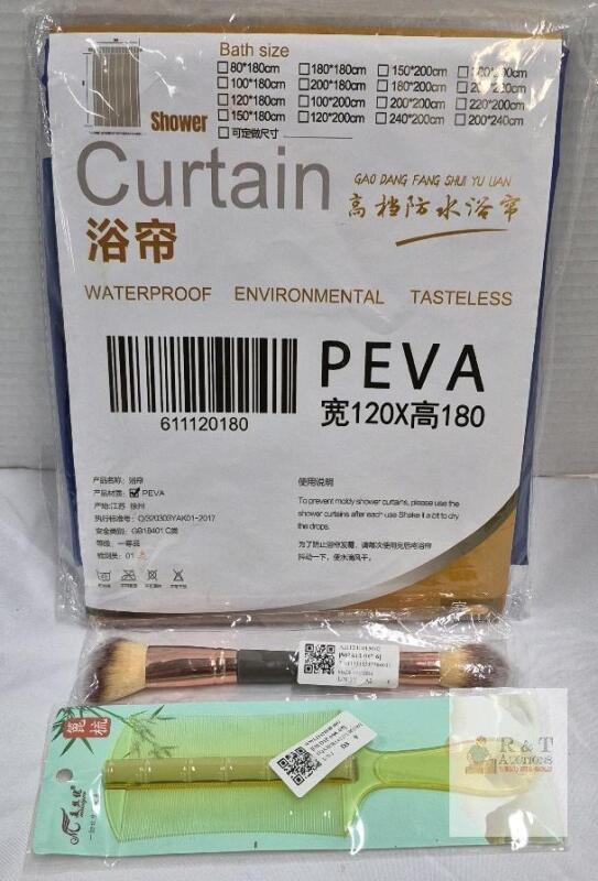 New Shower Curtain & Beauty Supplies