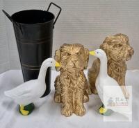 Great New Home Decor - Metal Vase 10" & Animal Figures 7.5" Tallest