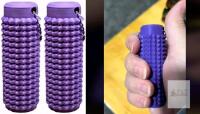 2 New Little Ouchies Pain Fidget, Pain Fidget, Pain Stim Fidget, Portable Mini Roller Massage Keychains, Purple, 2.75" Long Each