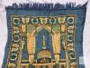 Machine-Made Blue & Gold Mosque Mihrab Prayer Rug - 27" x 44" Poly Material with Fringe - 2