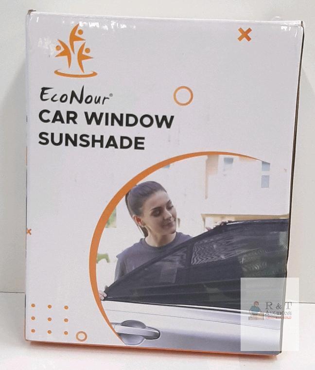 EcoNour Car Side Window Sunshade, 40"x24", Universal Fit, Black, 95 GSM Mesh