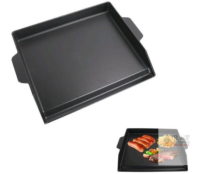NEW Heavy-Duty Cast Iron Griddle, 18.6" x 14", Pre-Seasoned, Integrated Handles